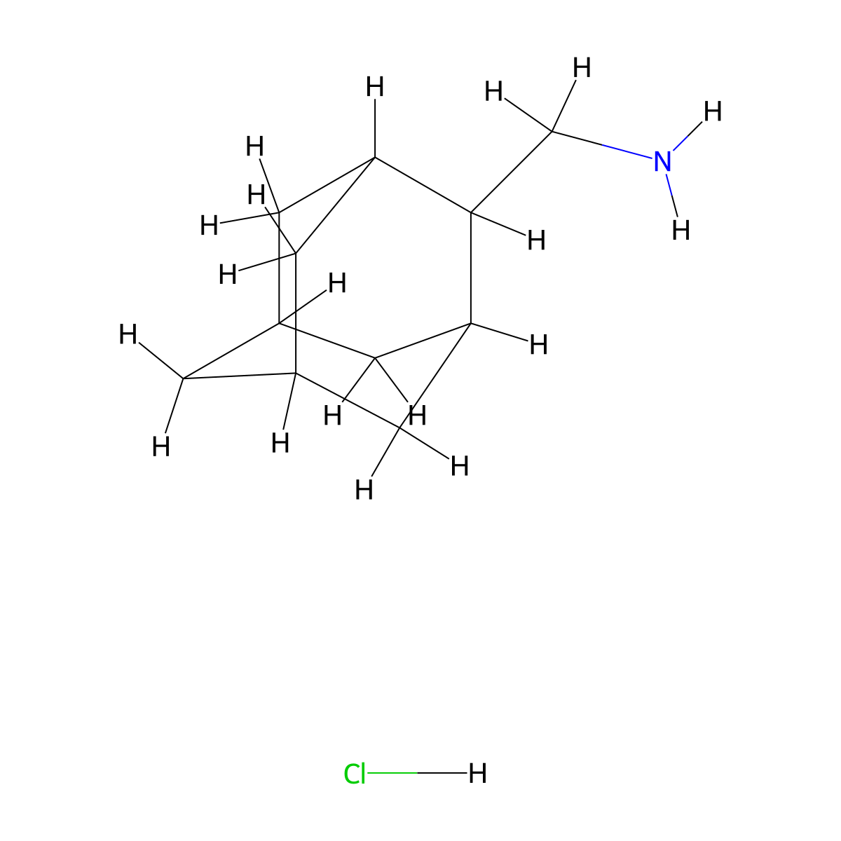 Adamantan-2-ylmethanamine hydrochloride molecular structure, CAS 79671-78-6