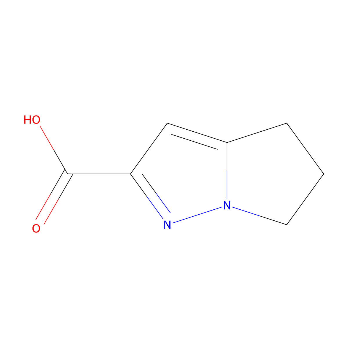 4H,5H,6H-pyrrolo[1,2-b]pyrazole-2-carboxylic acid molecular structure, CAS 796729-03-8
