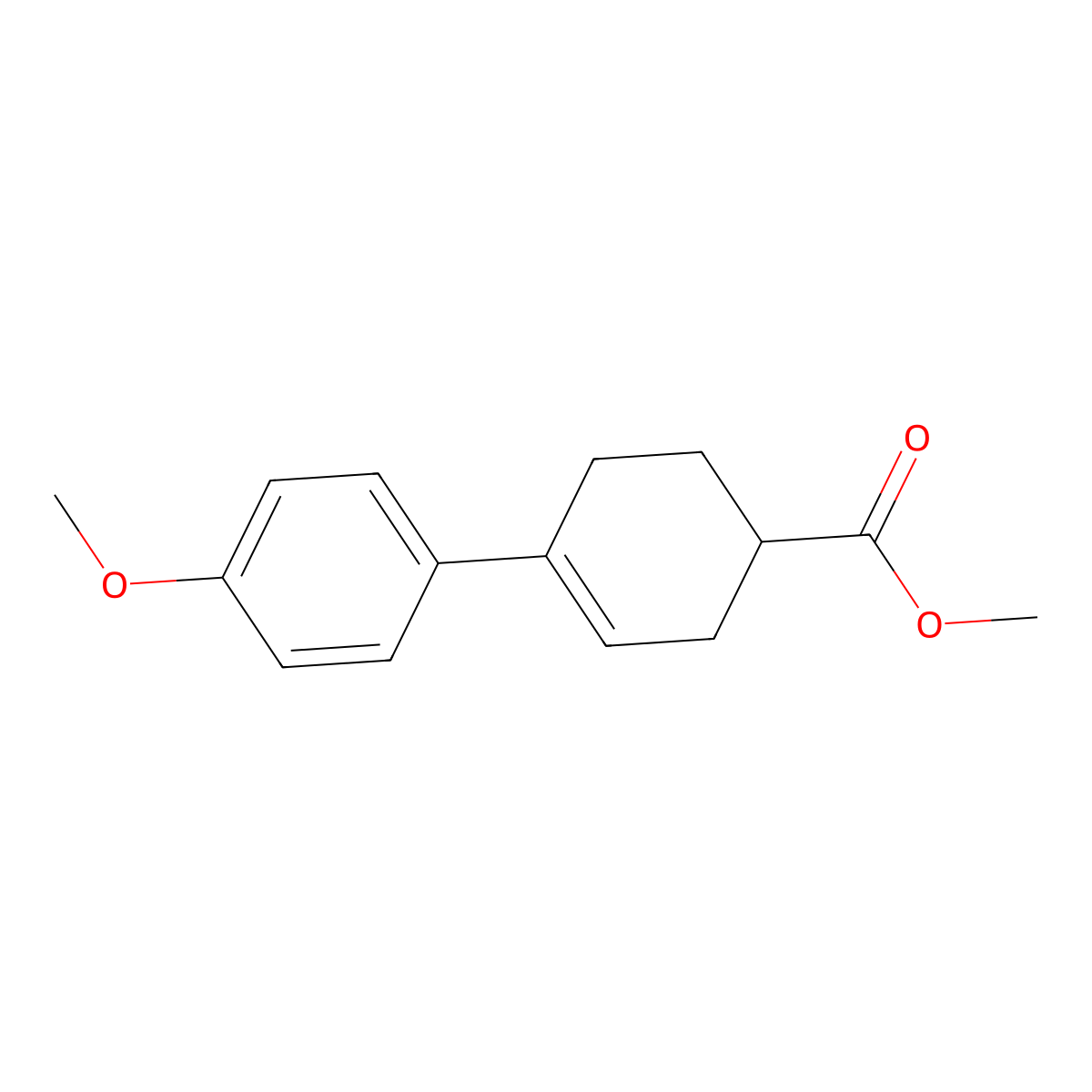 Methyl 4'-methoxy-2,3,4,5-tetrahydro[1,1'-biphenyl]-4-carboxylate molecular structure, CAS 79674-03-6