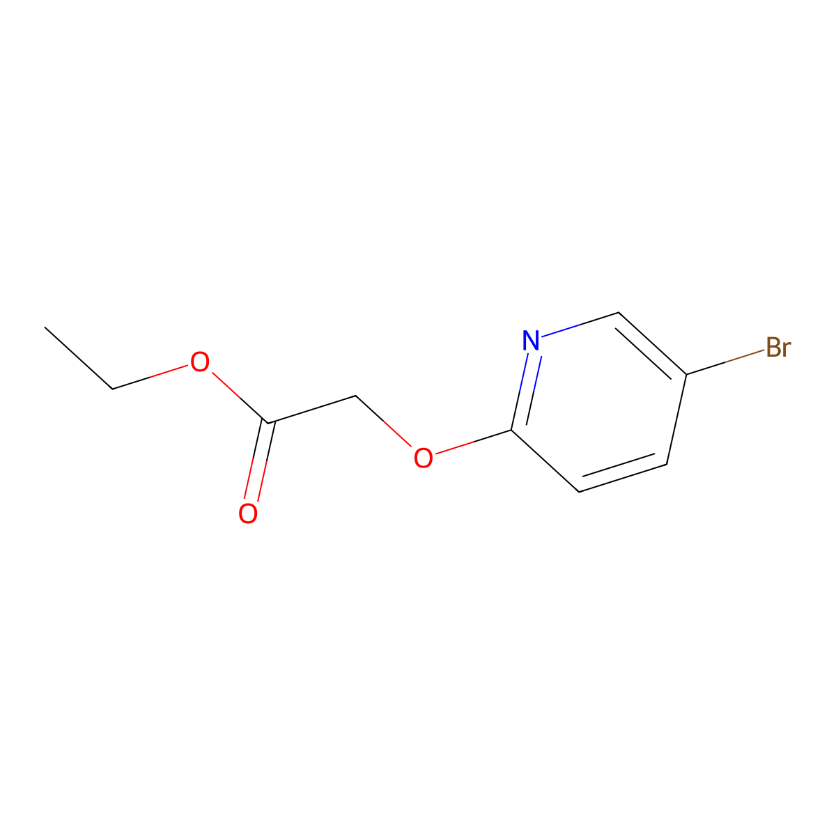 Ethyl 2-((5-bromopyridin-2-yl)oxy)acetate molecular structure, CAS 79674-65-0