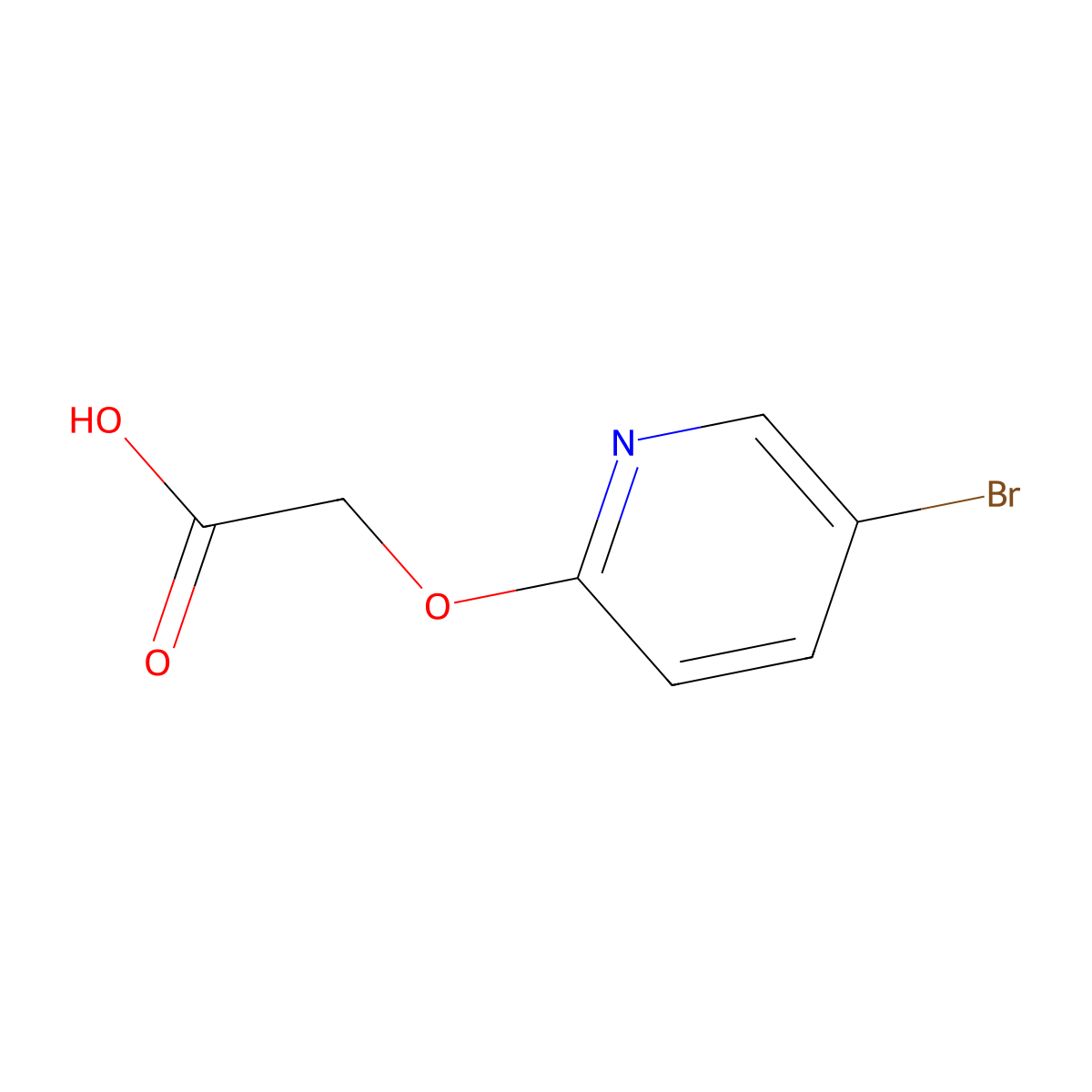 2-[(5-Bromopyridin-2-yl)oxy]acetic acid molecular structure, CAS 79674-66-1