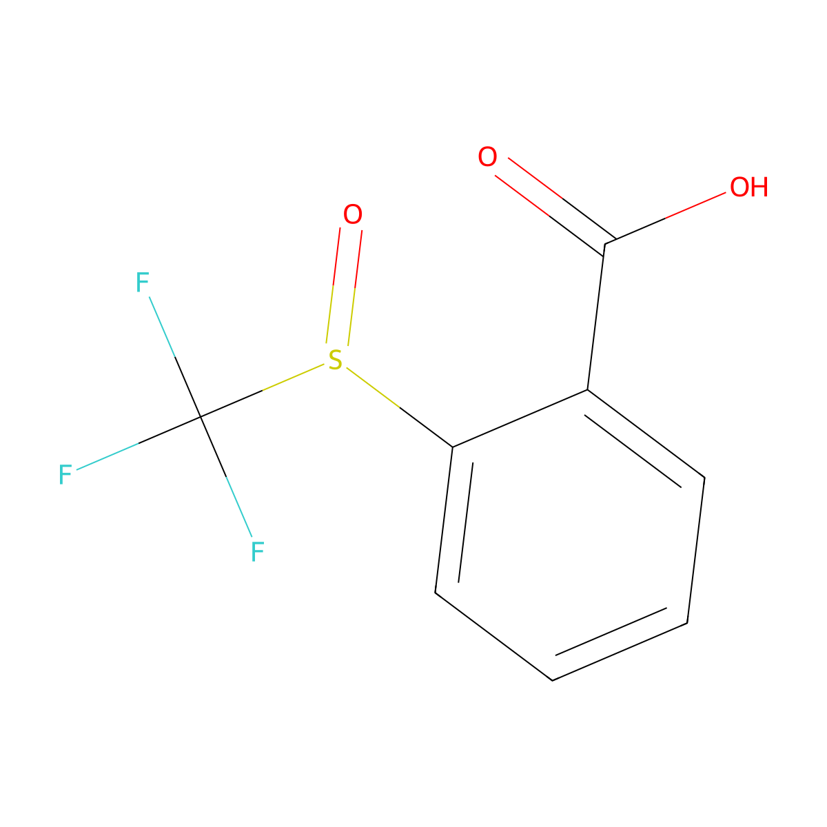 2-Trifluoromethanesulfinylbenzoic acid molecular structure, CAS 79676-57-6