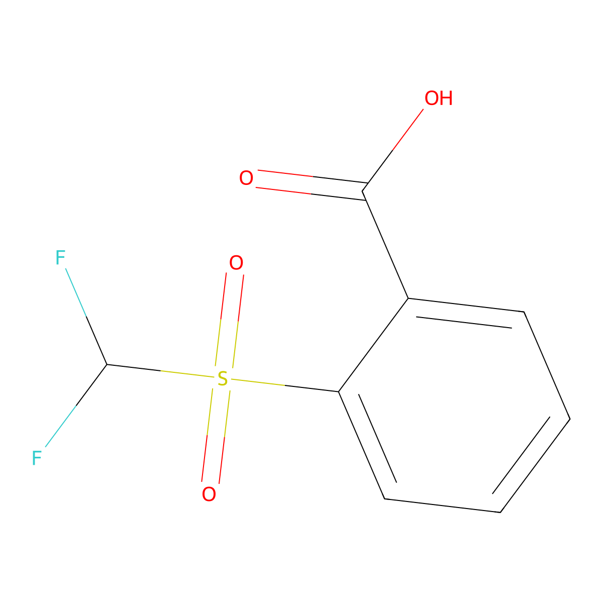 2-Difluoromethanesulfonylbenzoic acid molecular structure, CAS 79676-58-7