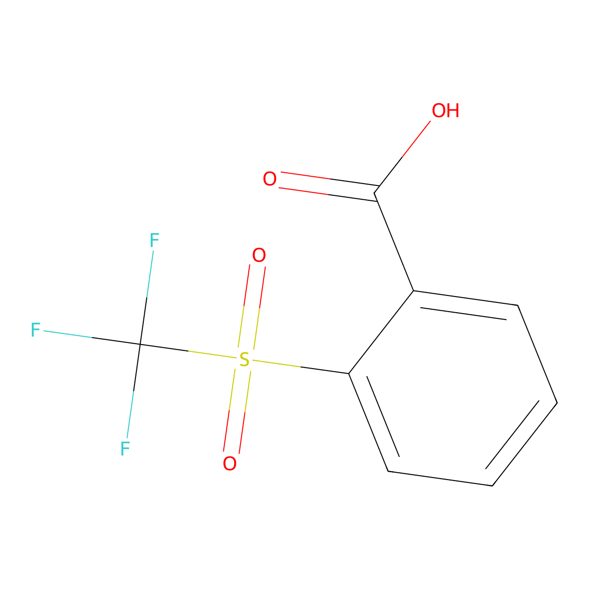 2-Trifluoromethanesulfonylbenzoic acid molecular structure, CAS 79676-59-8