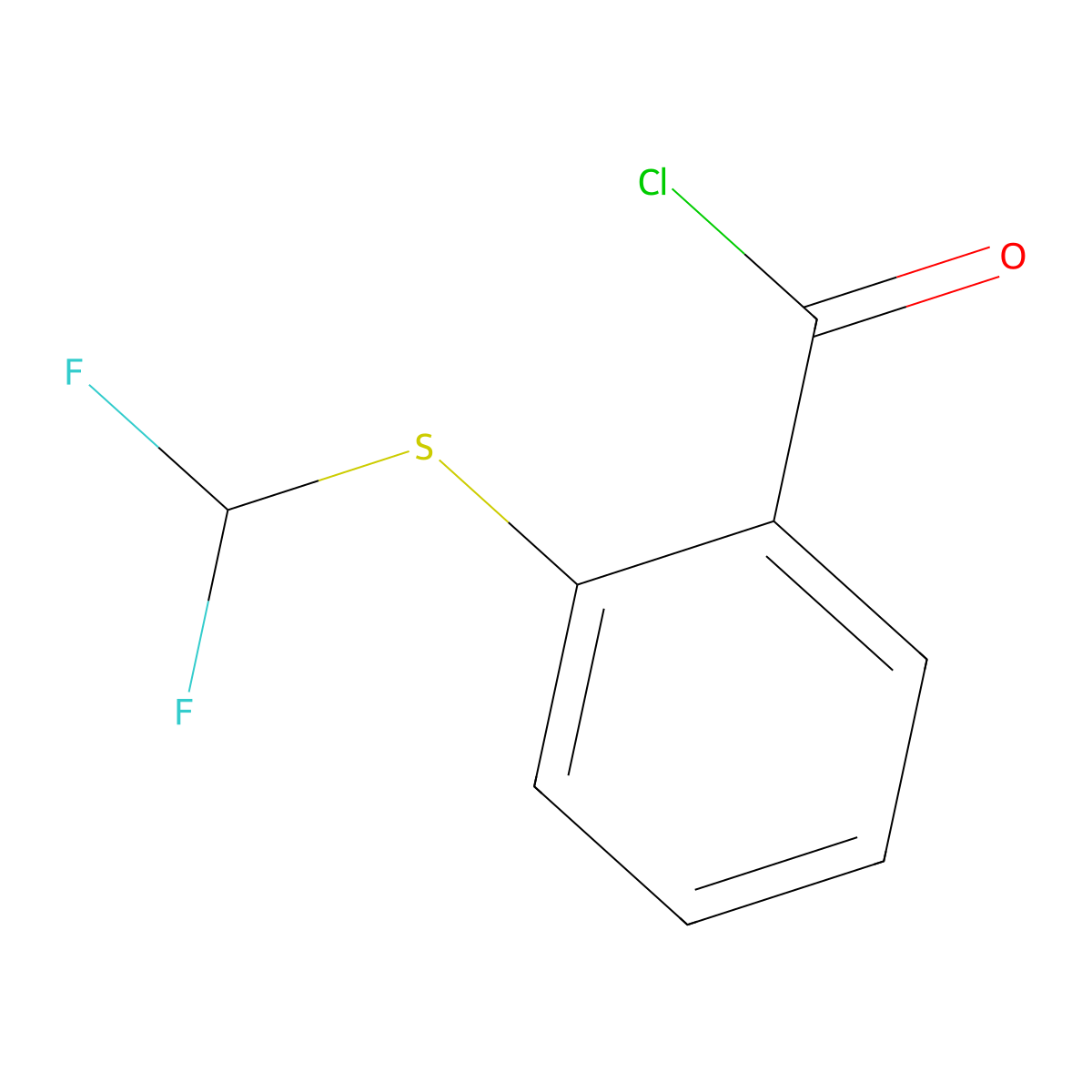 2-(Difluoromethylthio)benzoyl chloride molecular structure, CAS 79676-60-1