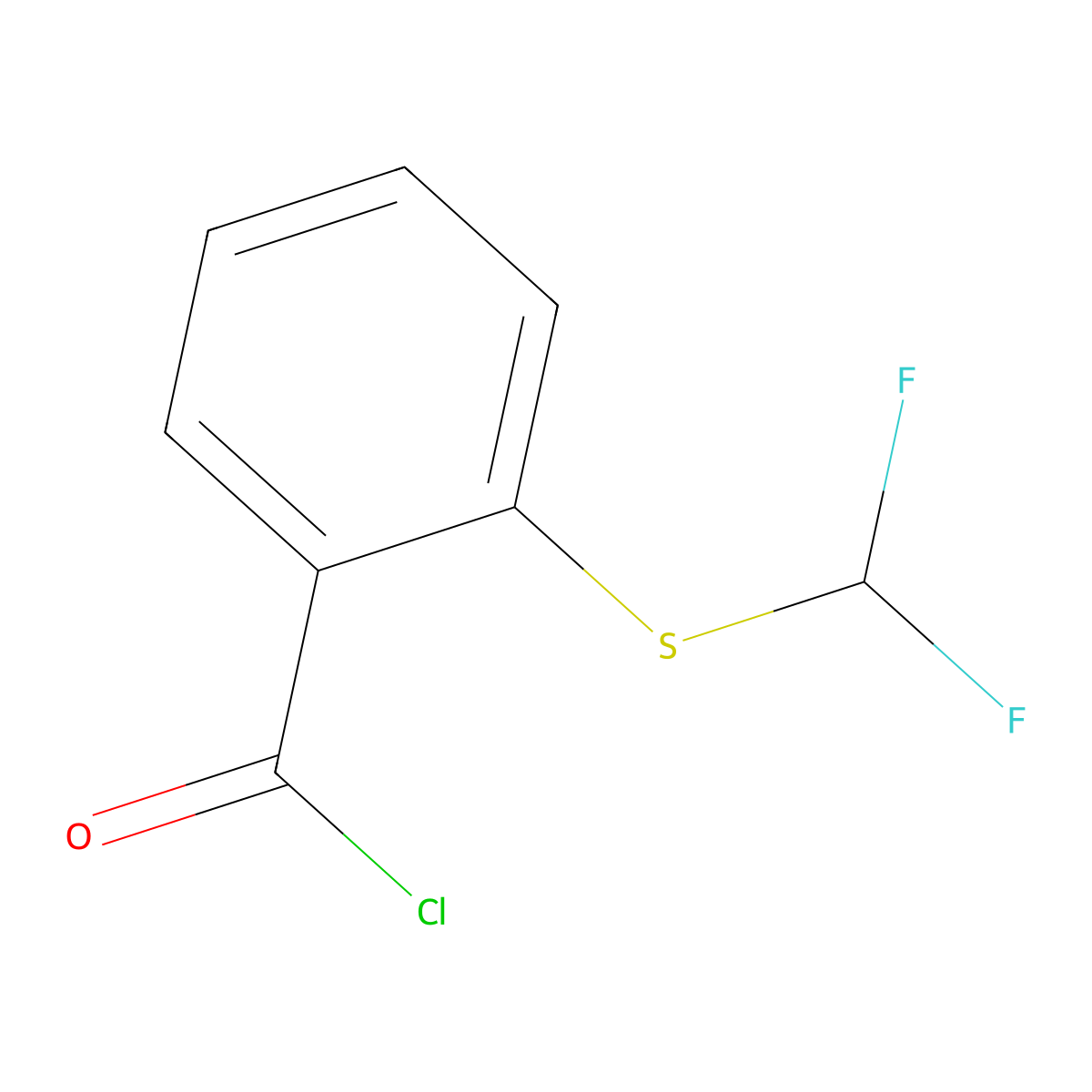 2-(Difluoromethylthio)benzoyl chloride molecular structure, CAS 79676-60-1