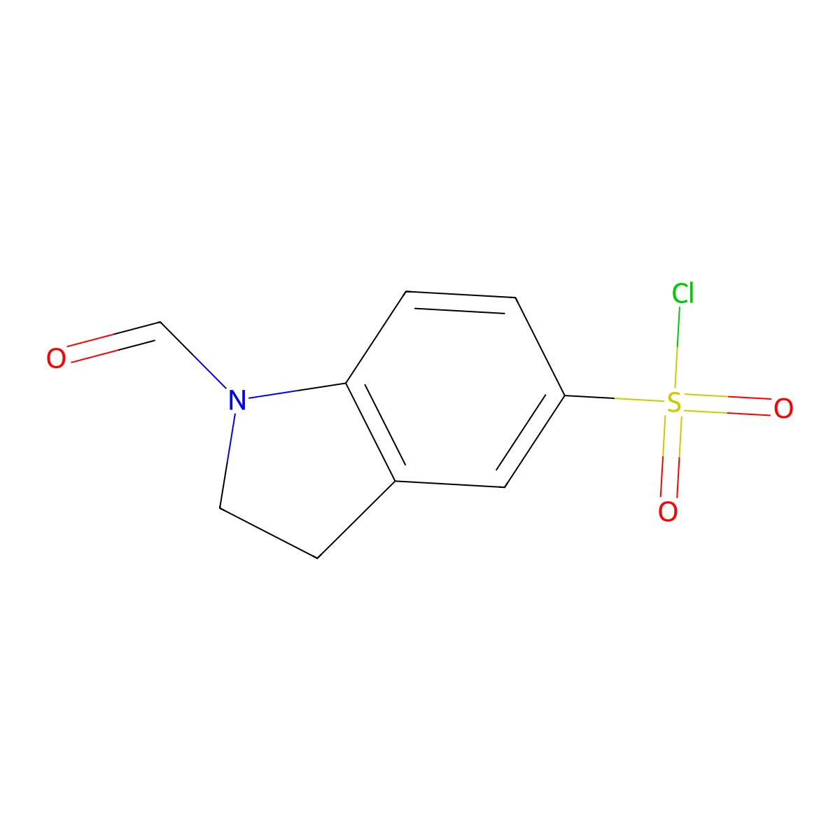 1-formyl-2,3-dihydro-1H-indole-5-sulfonyl chloride molecular structure, CAS 79679-16-6
