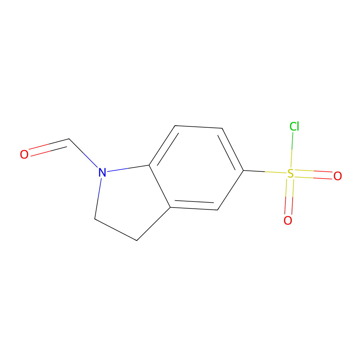 1-formyl-2,3-dihydro-1H-indole-5-sulfonyl chloride molecular structure, CAS 79679-16-6