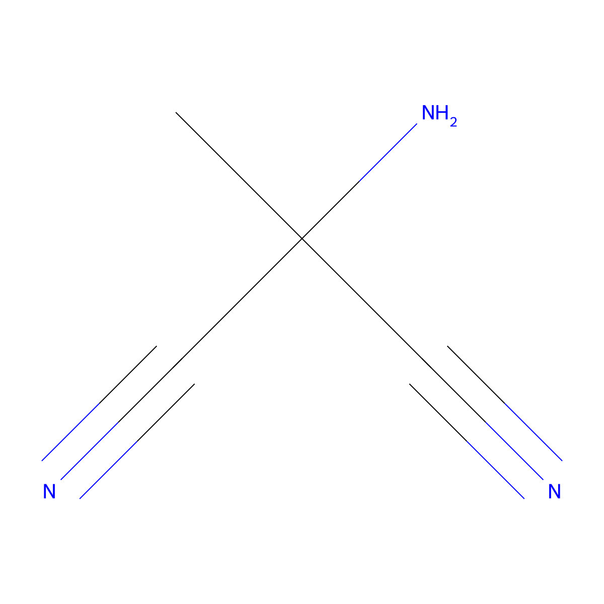 2-Amino-2-methylpropanedinitrile molecular structure, CAS 79680-97-0