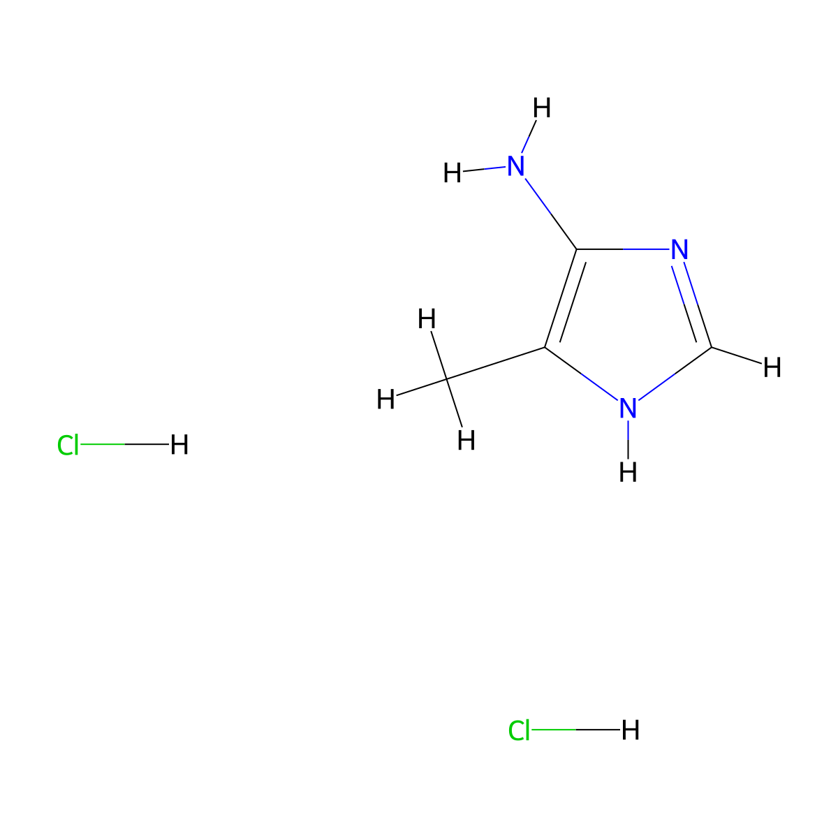 4-Amino-5-methylimidazole Dihydrochloride molecular structure, CAS 79681-02-0