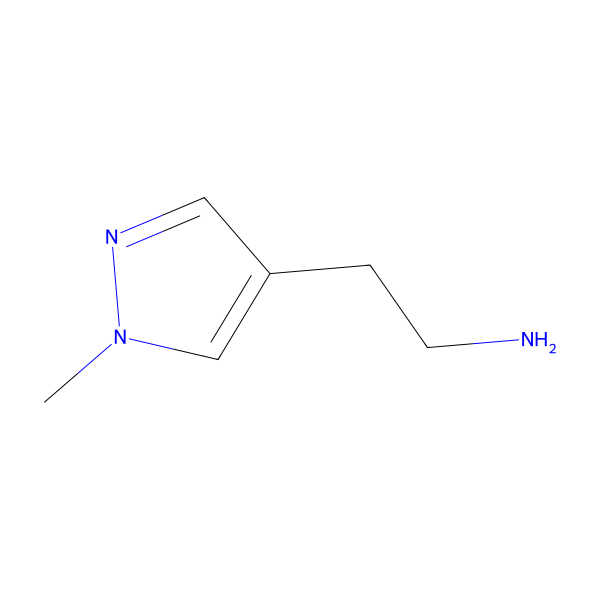 2-(1-Methyl-1H-pyrazol-4-yl)ethan-1-amine molecular structure, CAS 796845-58-4