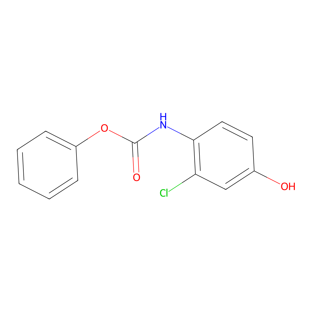 Phenyl N-(2-chloro-4-hydroxyphenyl)carbamate molecular structure, CAS 796848-80-1