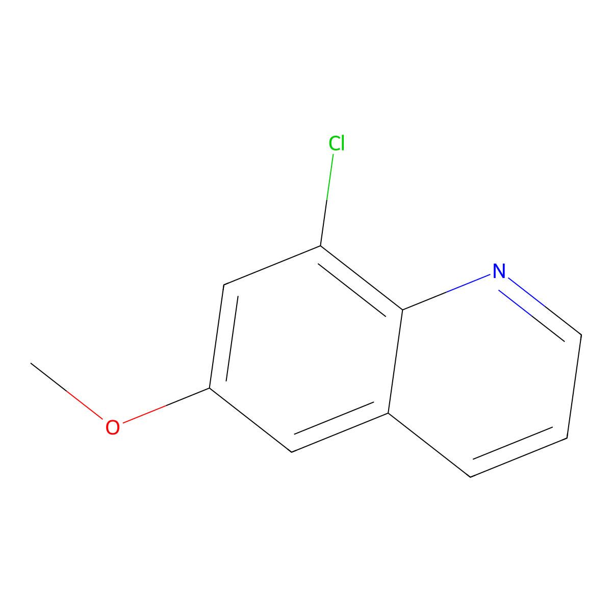 8-Chloro-6-methoxyquinoline molecular structure, CAS 796851-15-5