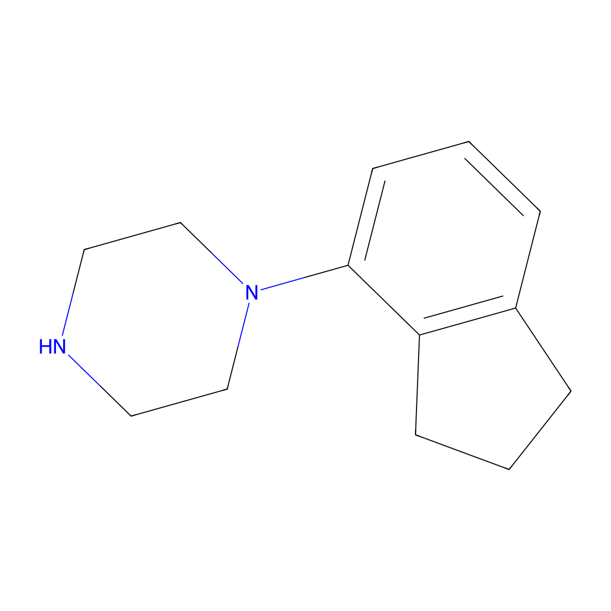 1-(2,3-Dihydro-1H-inden-4-yl)piperazine molecular structure, CAS 796856-40-1
