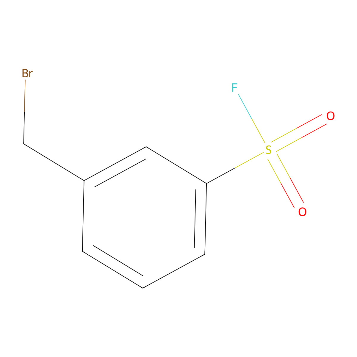 3-(Bromomethyl)benzene-1-sulfonyl fluoride molecular structure, CAS 79686-36-5