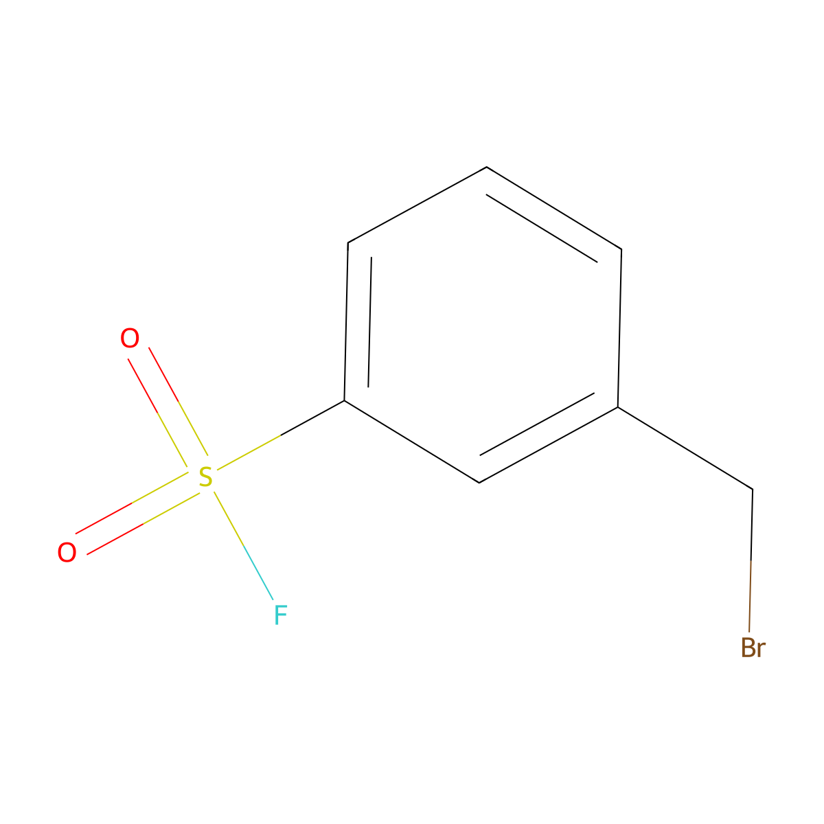 3-(Bromomethyl)benzene-1-sulfonyl fluoride molecular structure, CAS 79686-36-5