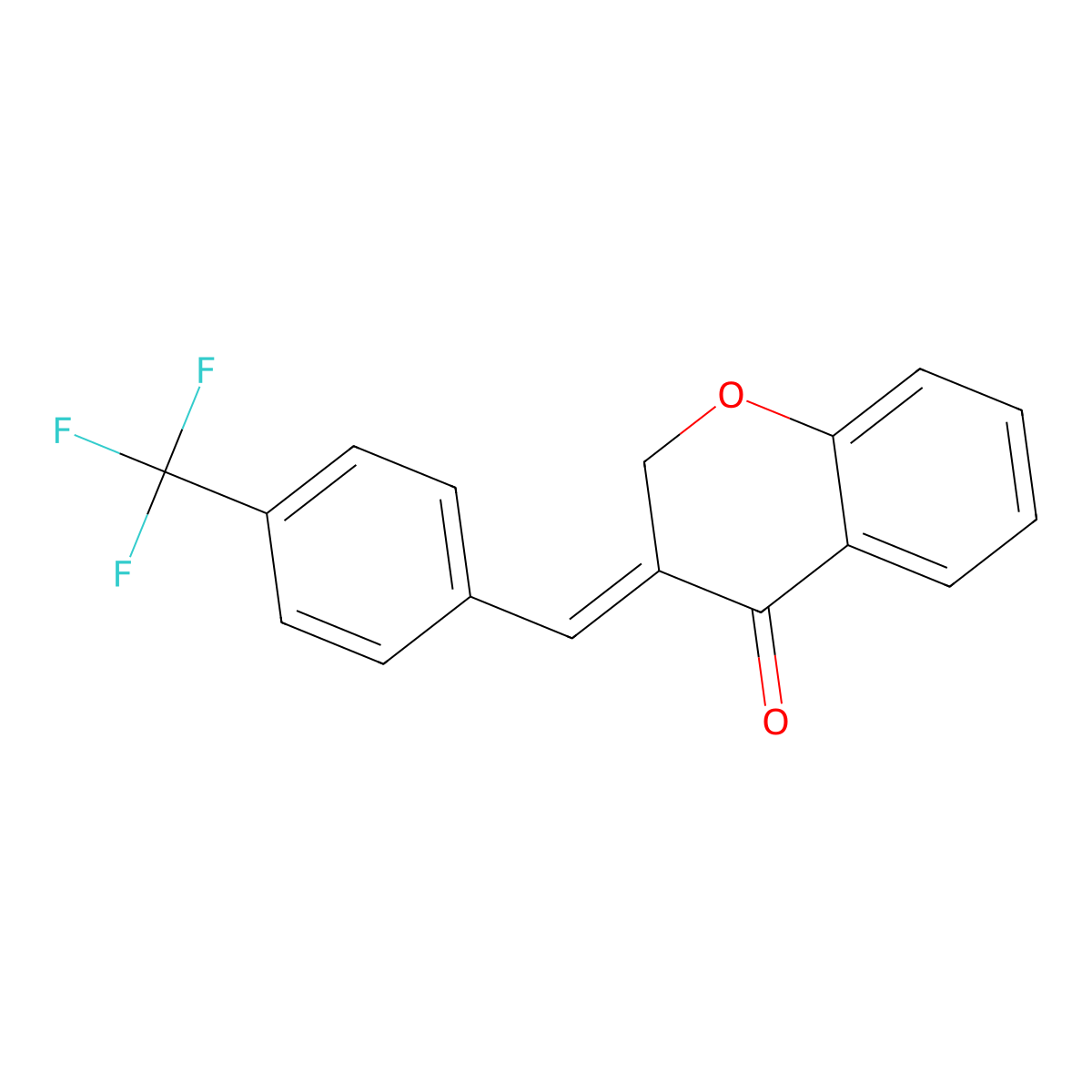 3-{(E)-[4-(trifluoromethyl)phenyl]methylidene}-2,3-dihydro-4H-chromen-4-one molecular structure, CAS 796862-19-6