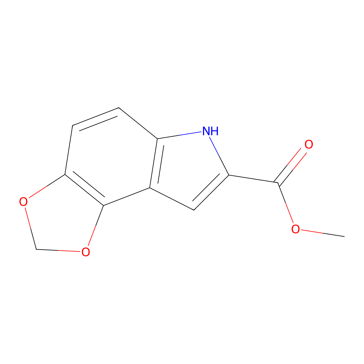 methyl 2H,6H-[1,3]dioxolo[4,5-e]indole-7-carboxylate molecular structure, CAS 796870-79-6