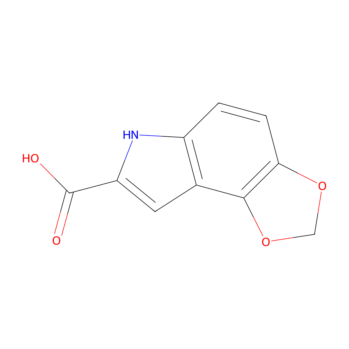 2H,6H-[1,3]dioxolo[4,5-e]indole-7-carboxylicacid molecular structure, CAS 796870-80-9
