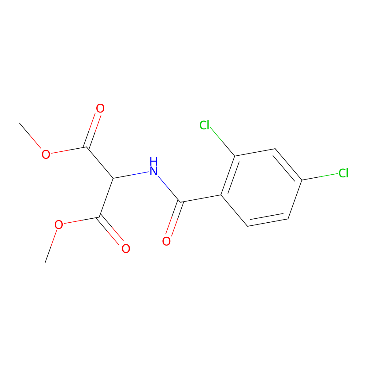 Dimethyl [(2,4-dichlorobenzoyl)amino]malonate molecular structure, CAS 796875-13-3