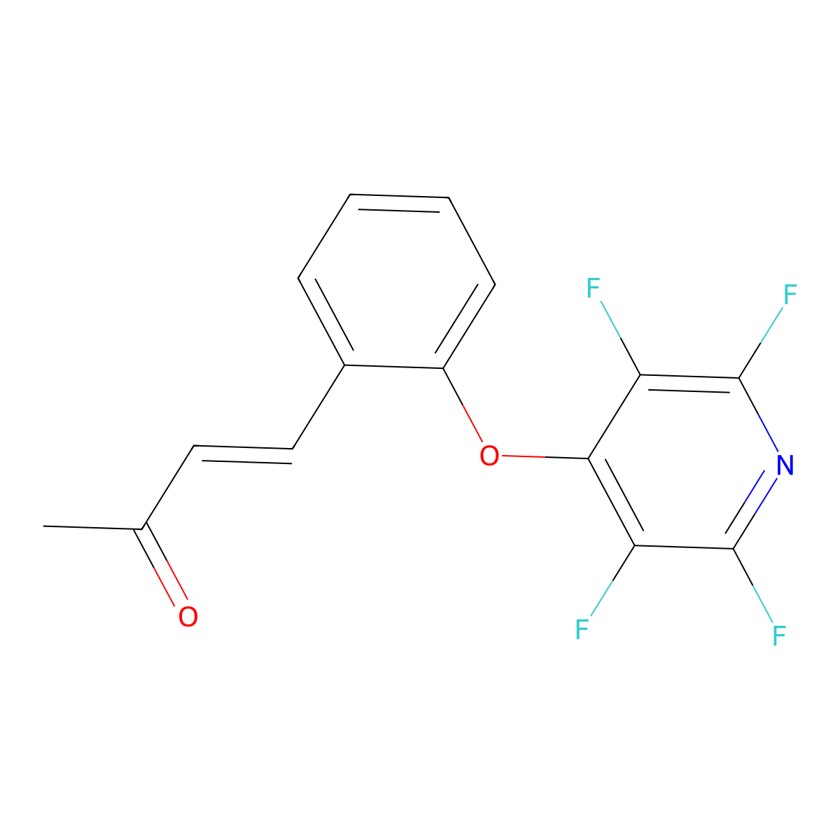 4-[2-[(2,3,5,6-Tetrafluoro-4-pyridinyl)oxy]phenyl]but-3-en-2-one molecular structure, CAS 796876-51-2