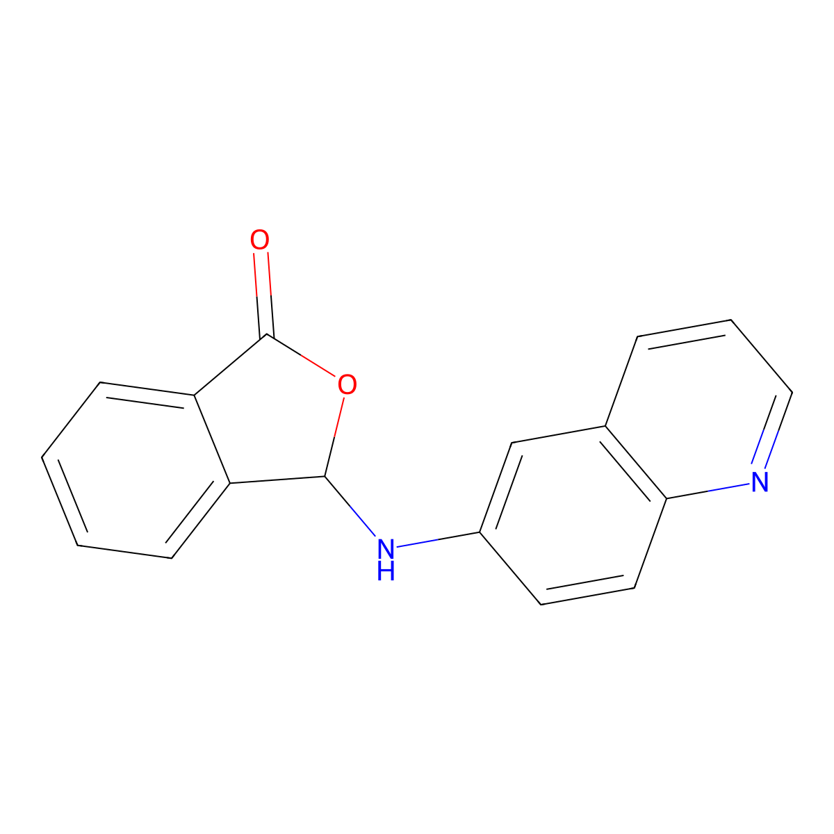3-(Quinolin-6-ylamino)-3H-isobenzofuran-1-one molecular structure, CAS 796879-05-5