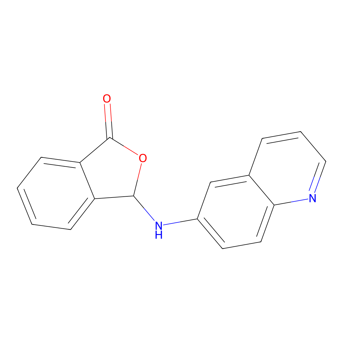 3-(Quinolin-6-ylamino)-3H-isobenzofuran-1-one molecular structure, CAS 796879-05-5