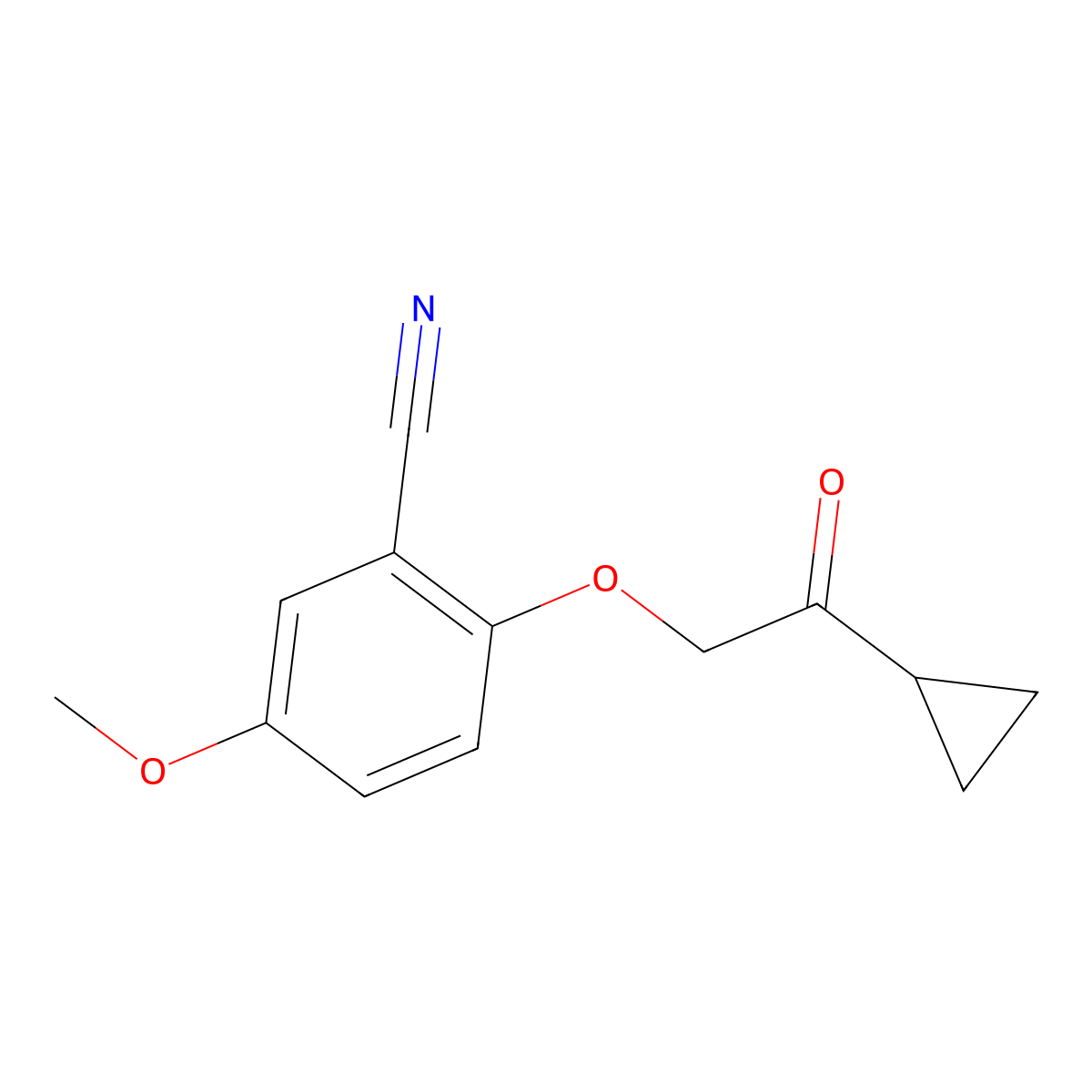 2-(2-Cyclopropyl-2-oxoethoxy)-5-methoxybenzonitrile molecular structure, CAS 796881-19-1