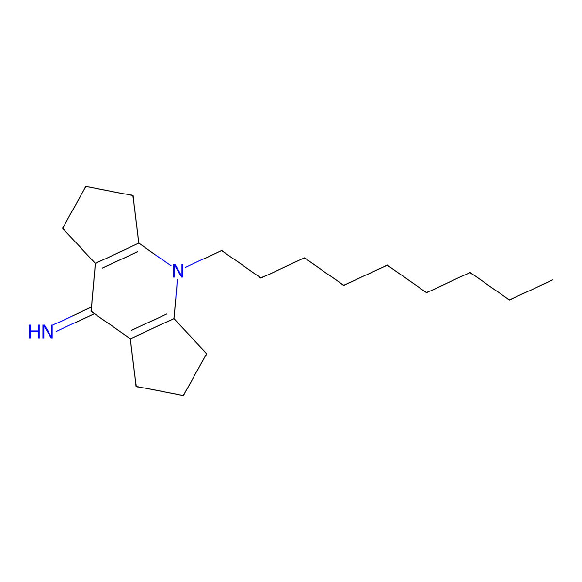 4-nonyl-2,3,4,5,6,7-hexahydrodicyclopenta[b,e]pyridin-8(1H)-imine molecular structure, CAS 796886-33-4
