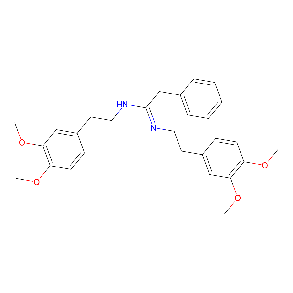 N,N'-bis[2-(3,4-dimethoxyphenyl)ethyl]-2-phenylethanimidamide molecular structure, CAS 796886-60-7