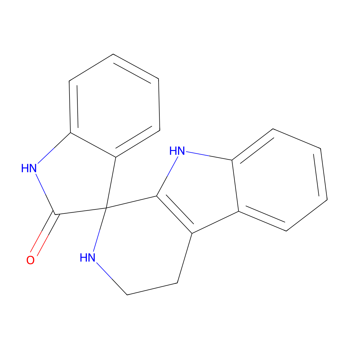 2',3',4',9'-Tetrahydrospiro[indoline-3,1'-pyrido[3,4-b]indol]-2-one molecular structure, CAS 796887-09-7