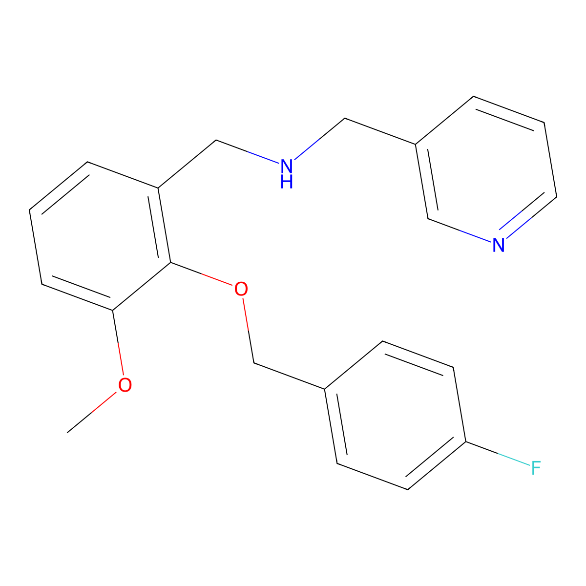 [2-(4-Fluoro-benzyloxy)-3-methoxy-benzyl]-pyridin-3-ylmethyl-amine molecular structure, CAS 796887-31-5