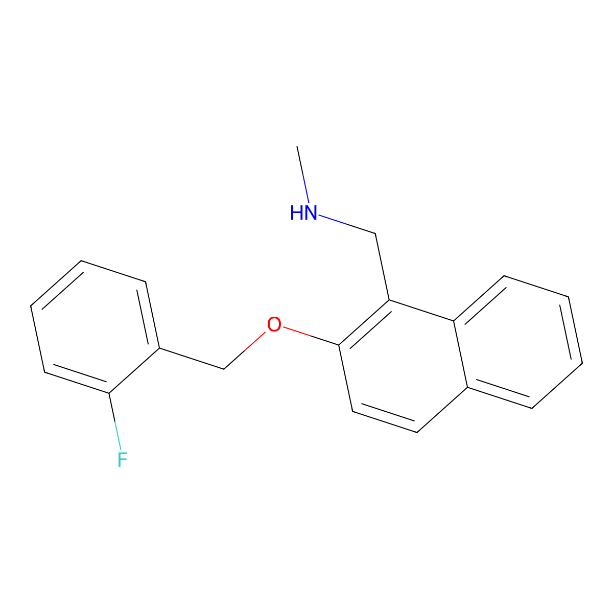 N-({2-[(2-fluorobenzyl)oxy]-1-naphthyl}methyl)-N-methylamine molecular structure, CAS 796887-52-0