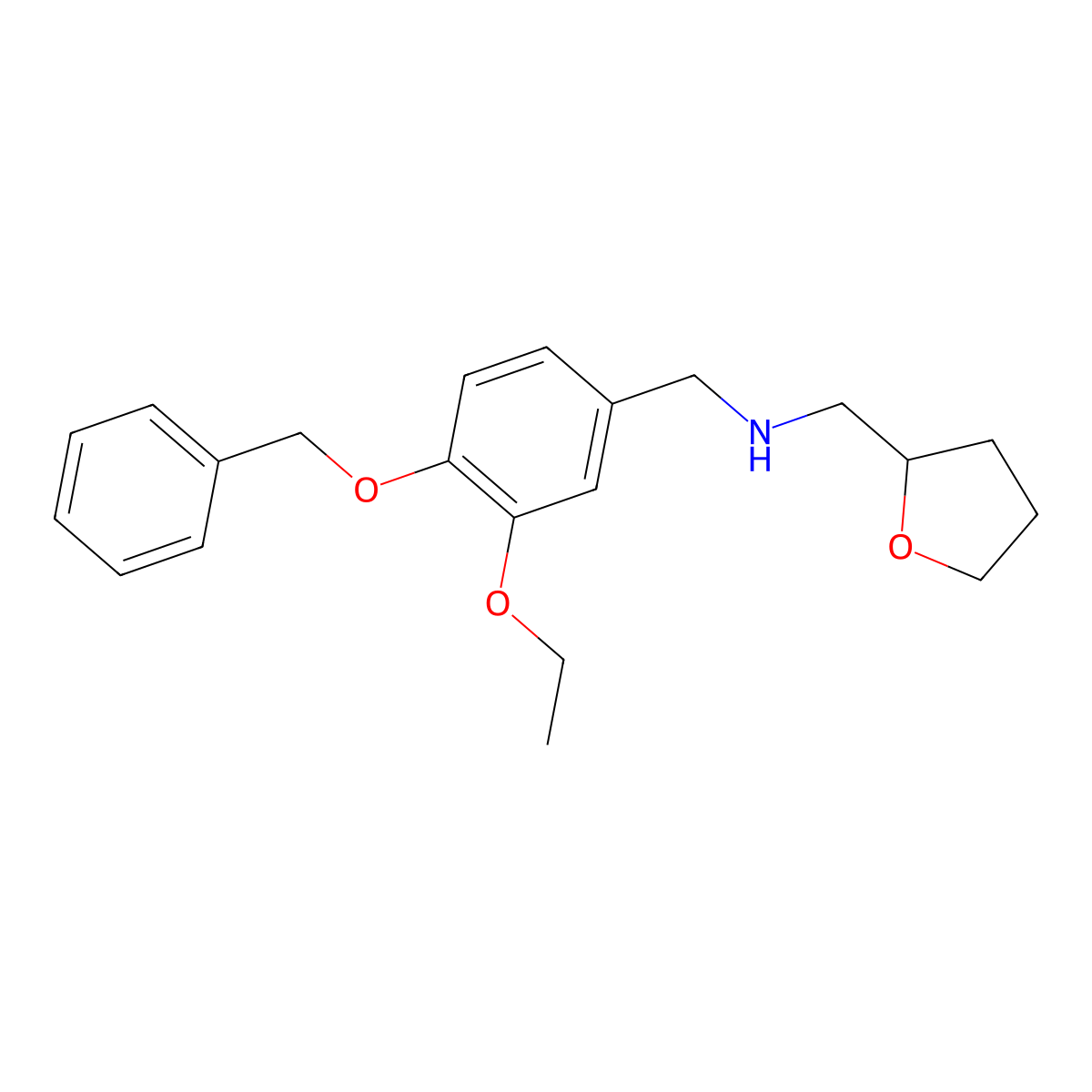 N-[(3-ethoxy-4-phenylmethoxyphenyl)methyl]-1-(oxolan-2-yl)methanamine molecular structure, CAS 796887-66-6