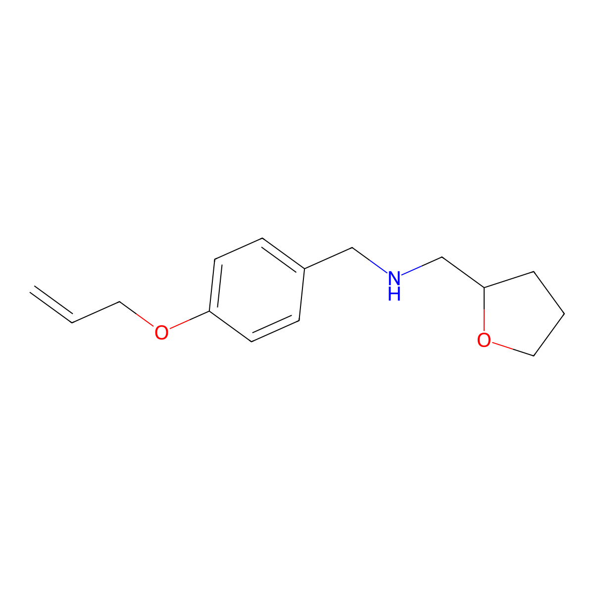 N-[4-(allyloxy)benzyl]-N-(tetrahydro-2-furanylmethyl)amine molecular structure, CAS 796887-68-8