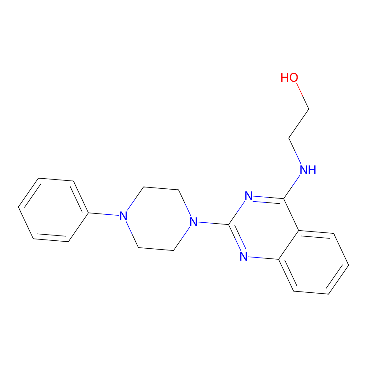 2-{[2-(4-Phenylpiperazin-1-yl)quinazolin-4-yl]amino}ethan-1-ol molecular structure, CAS 796887-98-4