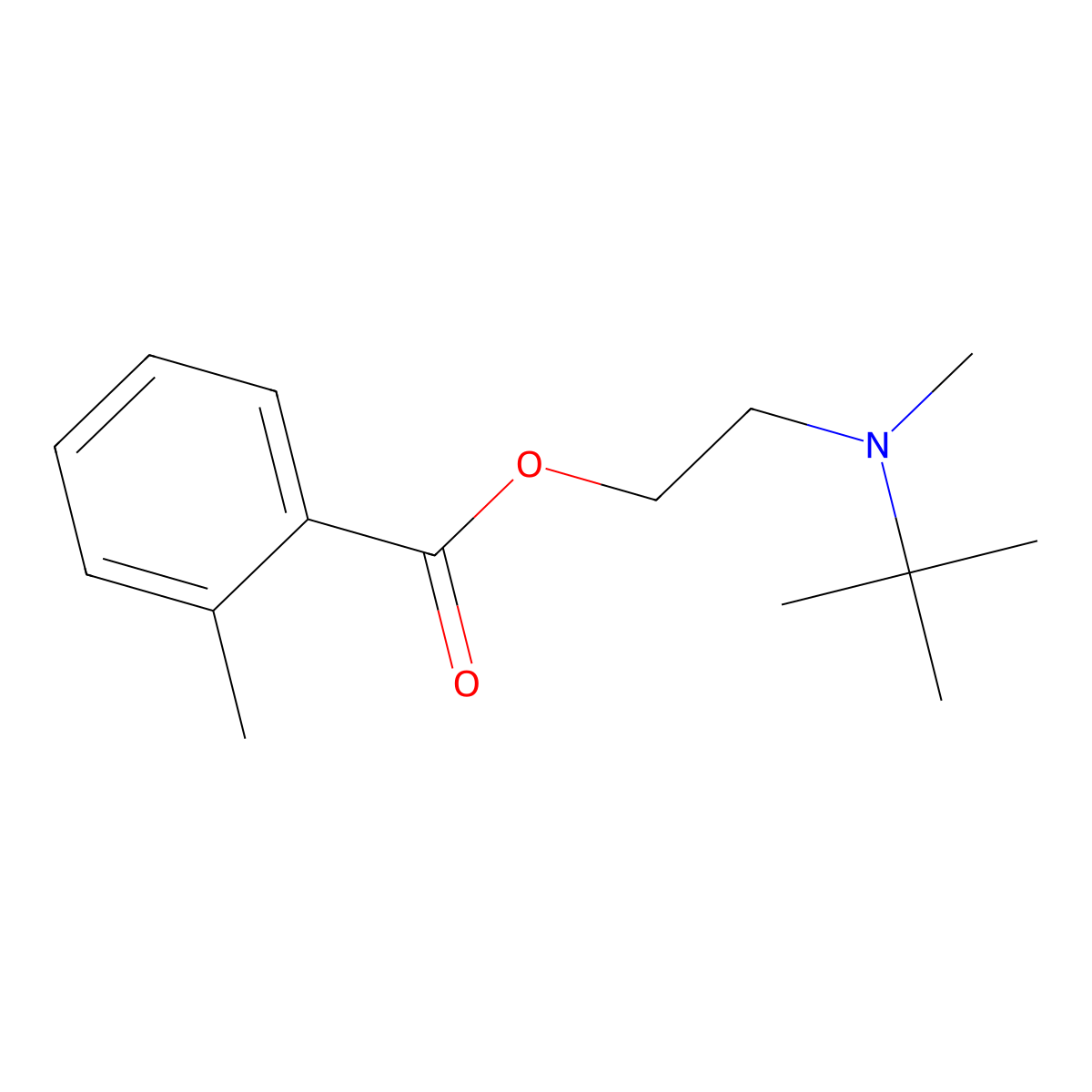 2-[Tert-butyl(methyl)amino]ethyl 2-methylbenzoate molecular structure, CAS 796888-18-1