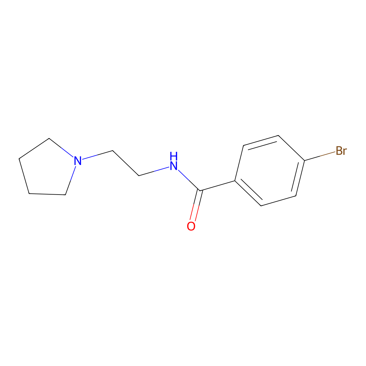 4-Bromo-N-(2-pyrrolidin-1-yl-ethyl)-benzamide molecular structure, CAS 796888-28-3