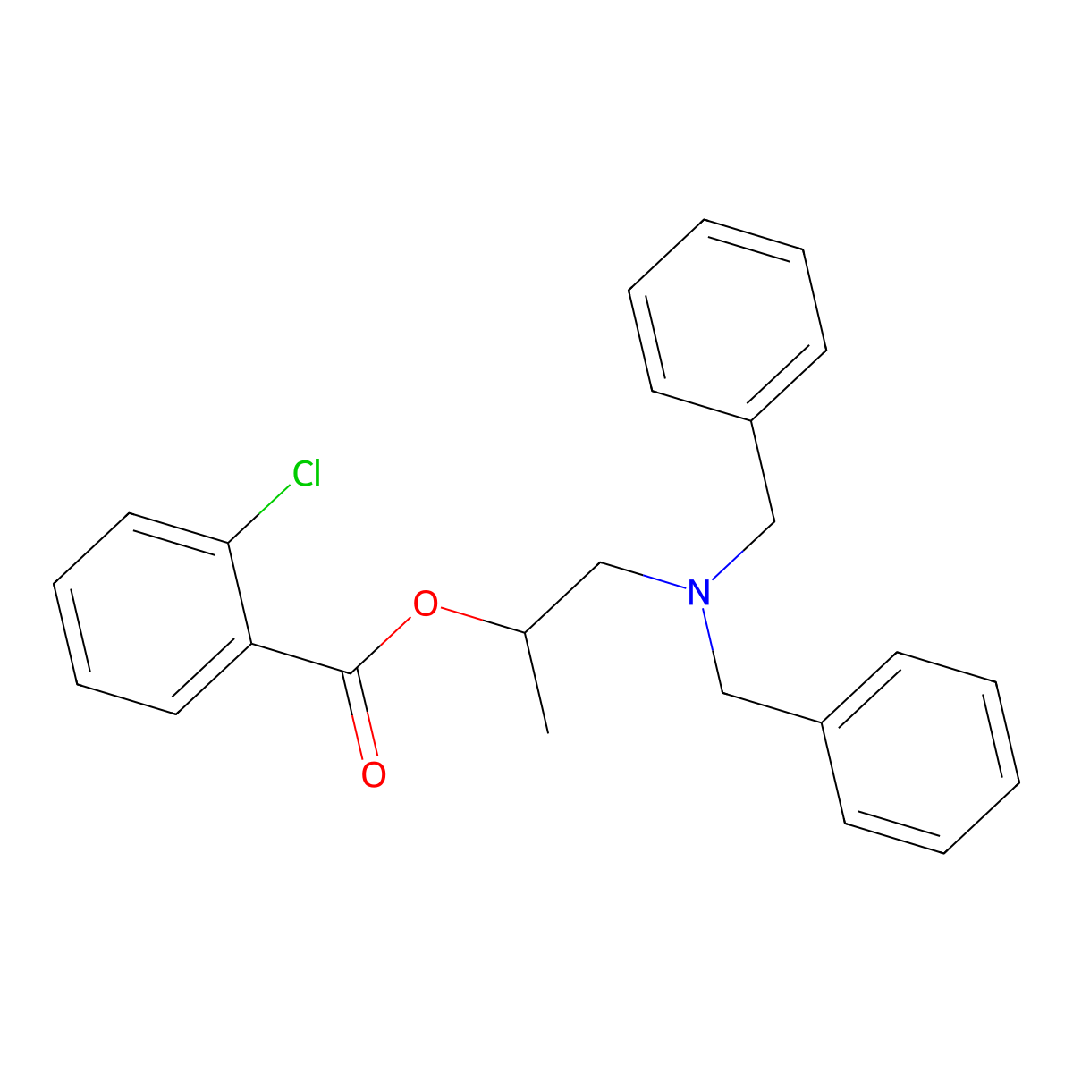 1-(Dibenzylamino)propan-2-yl 2-chlorobenzoate molecular structure, CAS 796888-30-7
