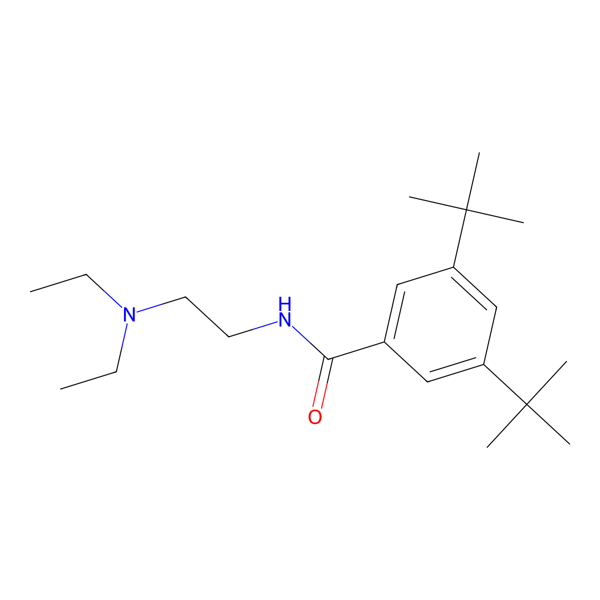 3,5-ditert-butyl-N-[2-(diethylamino)ethyl]benzamide molecular structure, CAS 796888-34-1