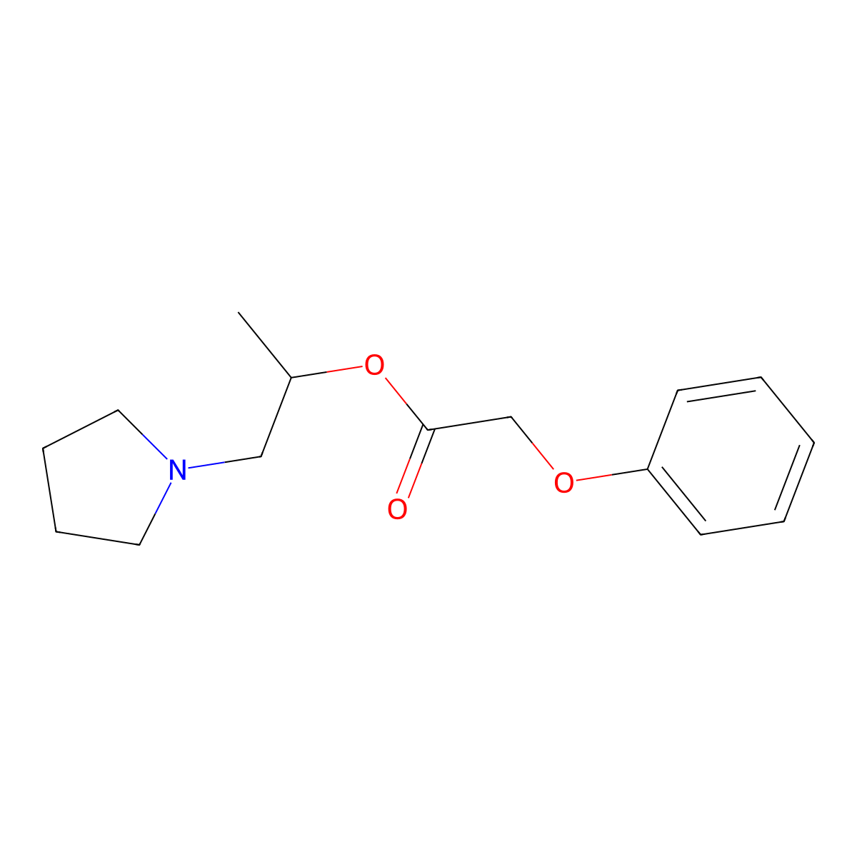 1-Methyl-2-(1-pyrrolidinyl)ethyl phenoxyacetate molecular structure, CAS 796888-50-1