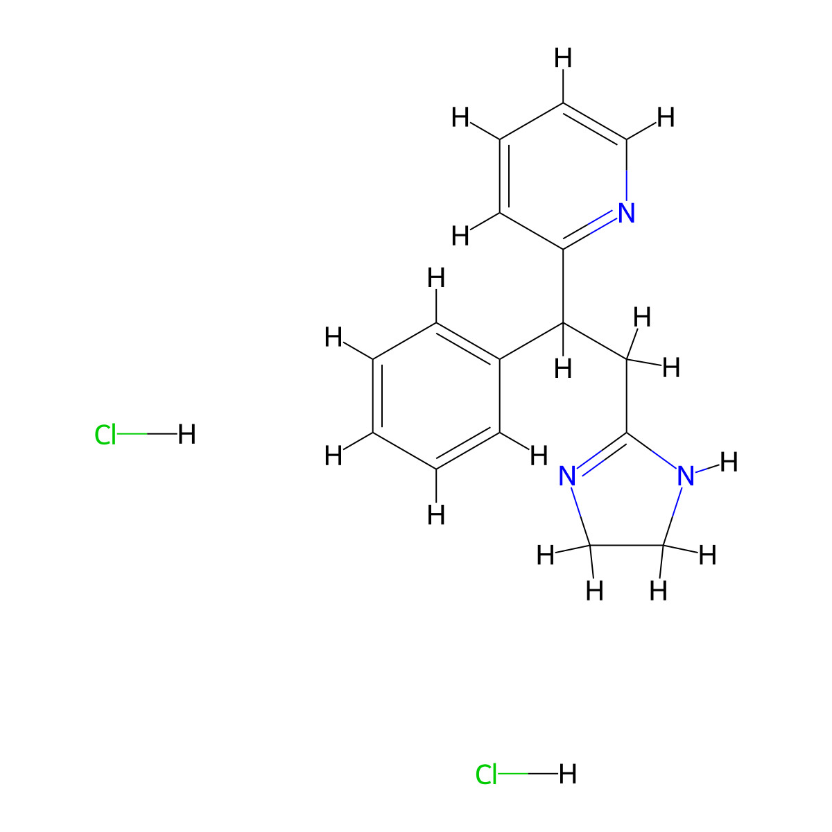 Midaglizole dihydrochloride molecular structure, CAS 79689-25-1