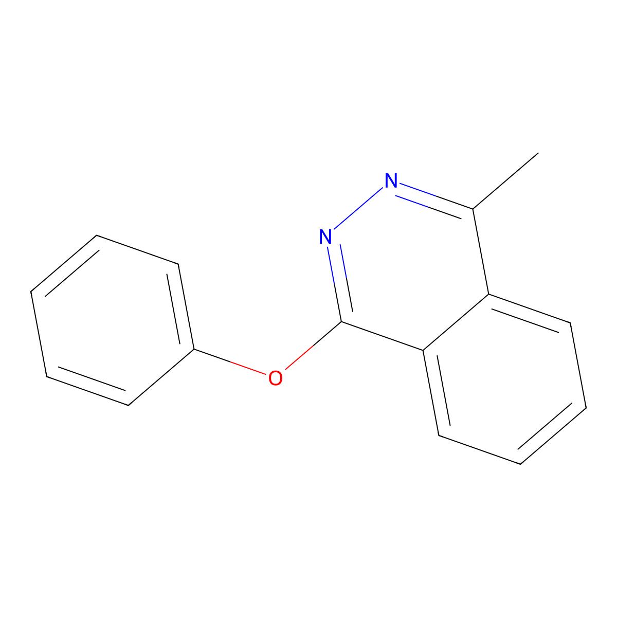1-Methyl-4-phenoxyphthalazine molecular structure, CAS 79690-84-9