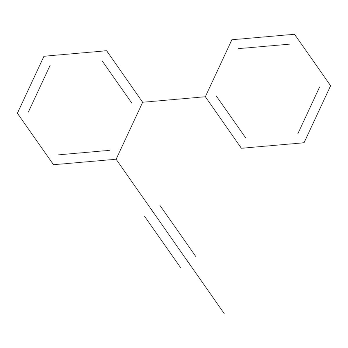 2-(Prop-1-yn-1-yl)-1,1'-biphenyl molecular structure, CAS 79693-00-8