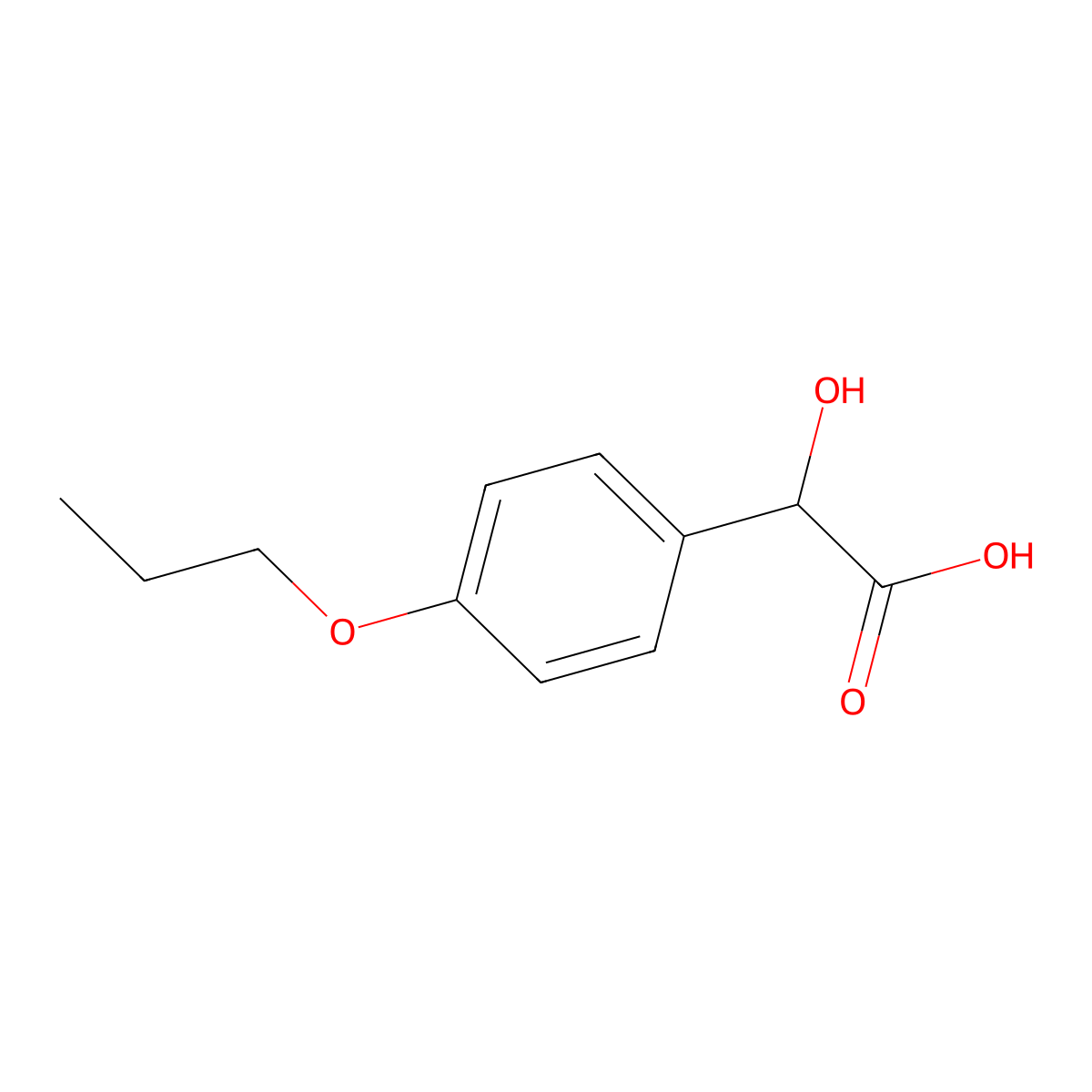 2-hydroxy-2-(4-propoxyphenyl)acetic Acid molecular structure, CAS 79694-16-9