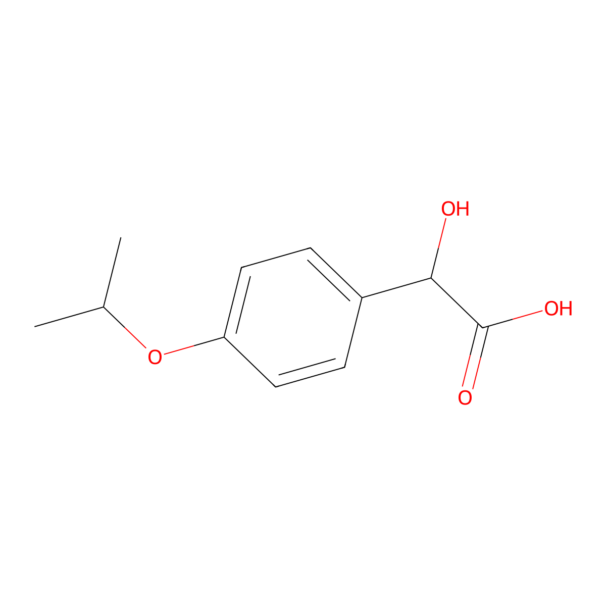 2-Hydroxy-2-(4-isopropoxyphenyl)acetic acid molecular structure, CAS 79694-19-2