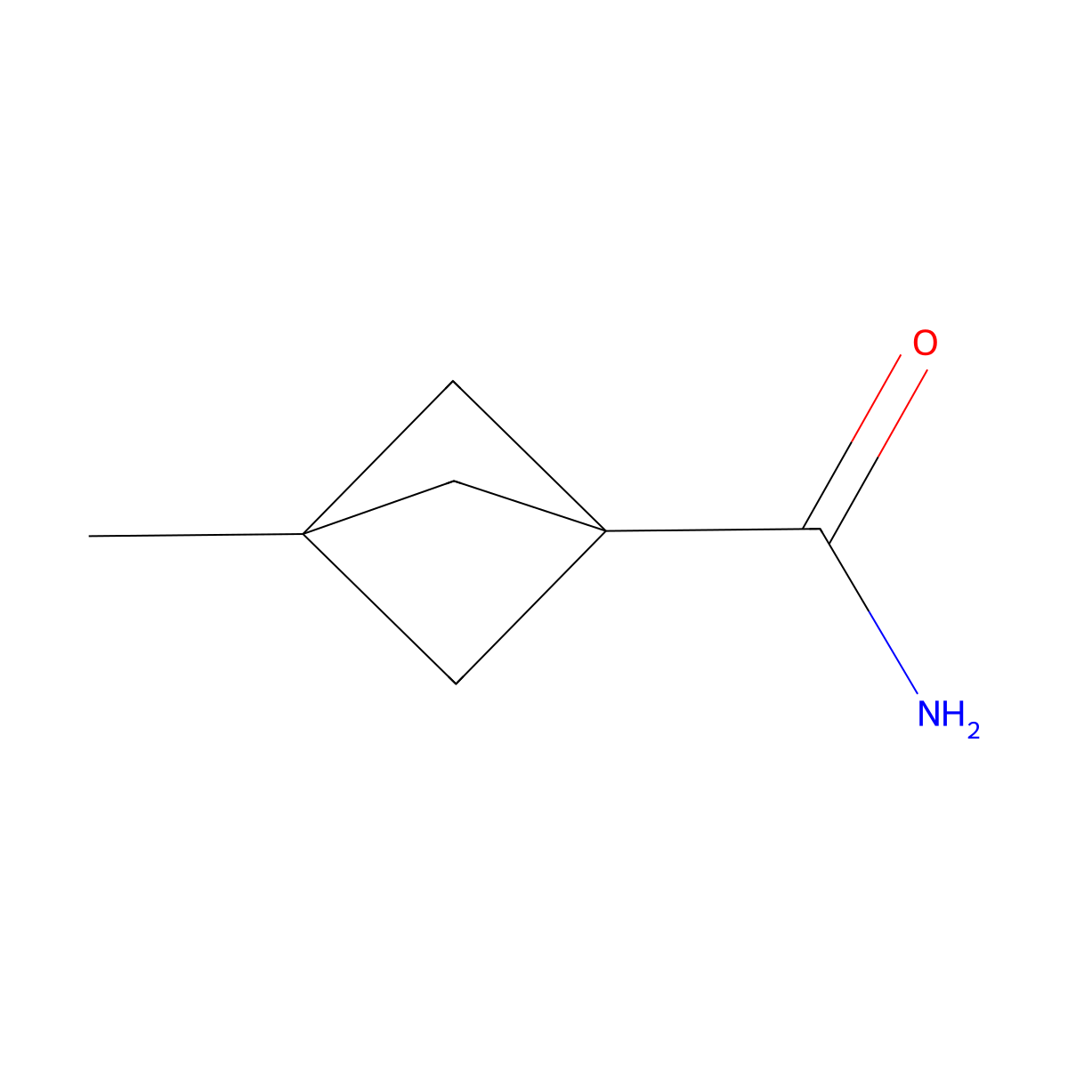 3-Methylbicyclo[1.1.1]pentane-1-carboxamide molecular structure, CAS 796963-30-9