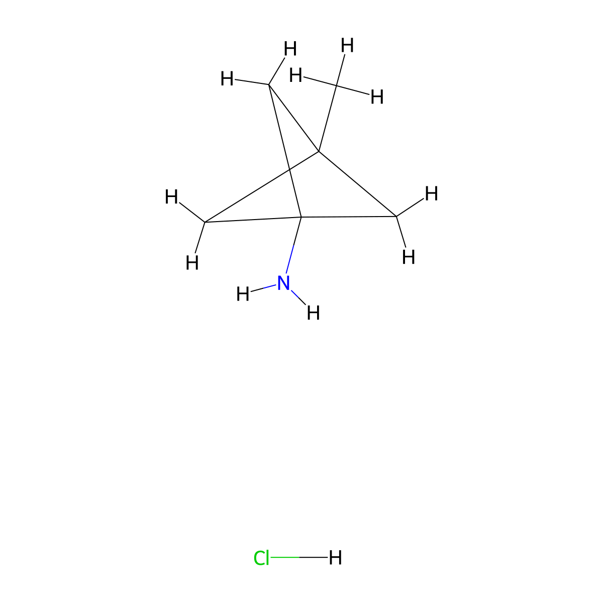 3-Methylbicyclo(1.1.1)pentan-1-amine hydrochloride molecular structure, CAS 796963-34-3