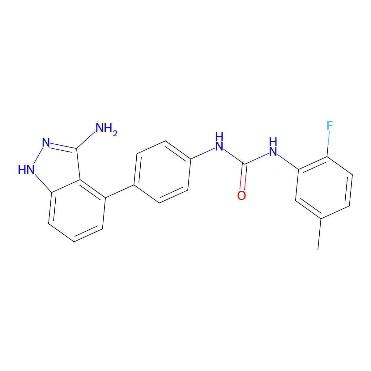 Linifanib molecular structure, CAS 796967-16-3