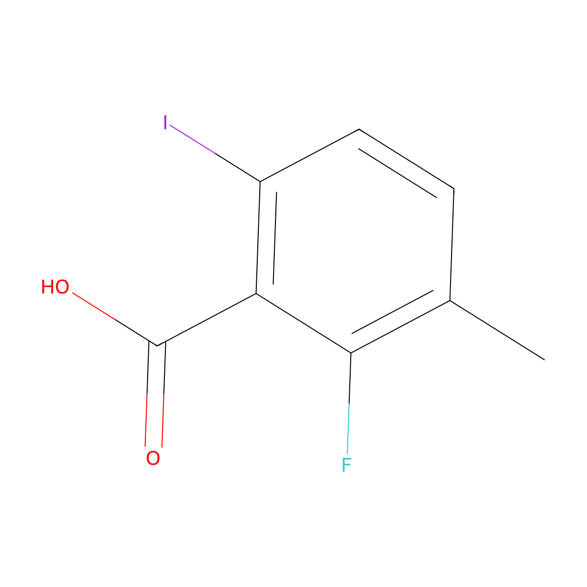 2-Fluoro-6-iodo-3-methylbenzoic acid molecular structure, CAS 796967-33-4